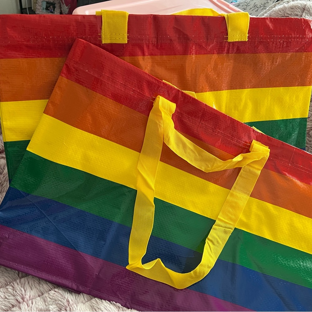 COPY - 🌈REUSABLE IKEA RAINBOW PRIDE TOTE BAG (NWT)